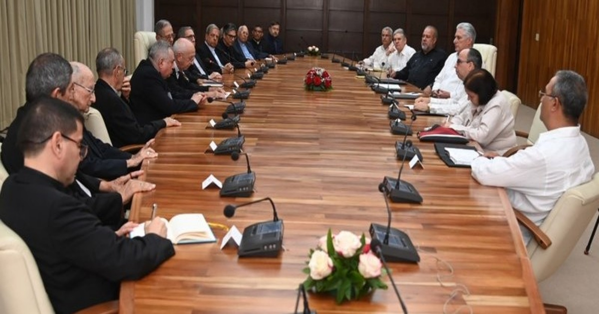 Reunión de obispos de Cuba con Díaz-Canel © Twitter/ Presidencia de Cuba