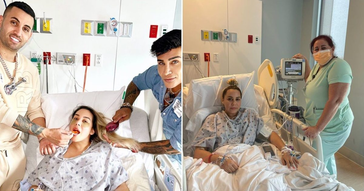 Lenier Mesa y Eduardo Antonio visitan a Srta Dayana en el hospital © Instagram / Eduardo Antonio y Srta Dayana