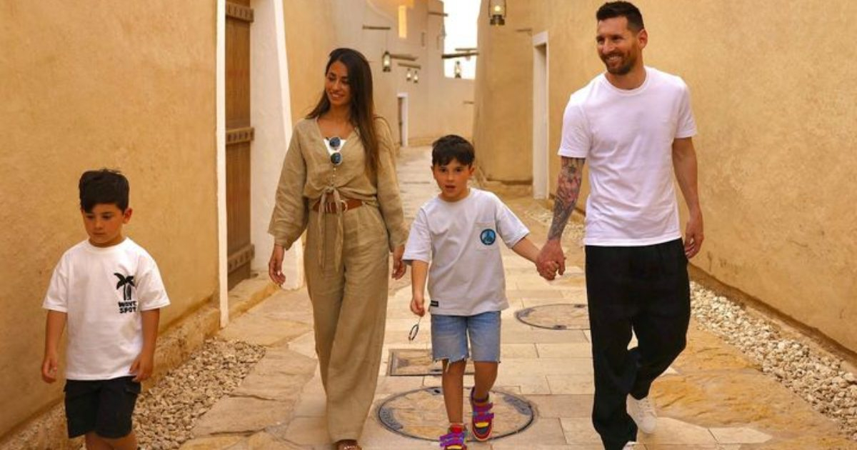 Leo Messi junto a su familia en Arabia Saudita © Instagram / Lionel Messi