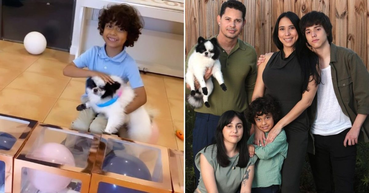 Para la familia de Leoni y Yuliet su mascota es uno más de la casa © Instagram / Samuel Torres Cruz y Leoni Torres