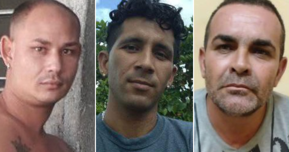 Los tres presuntos autores del asesinato de un cochero en Santa Clara © Collage de redes sociales de los detenidos y Facebook / Fuerza del Pueblo