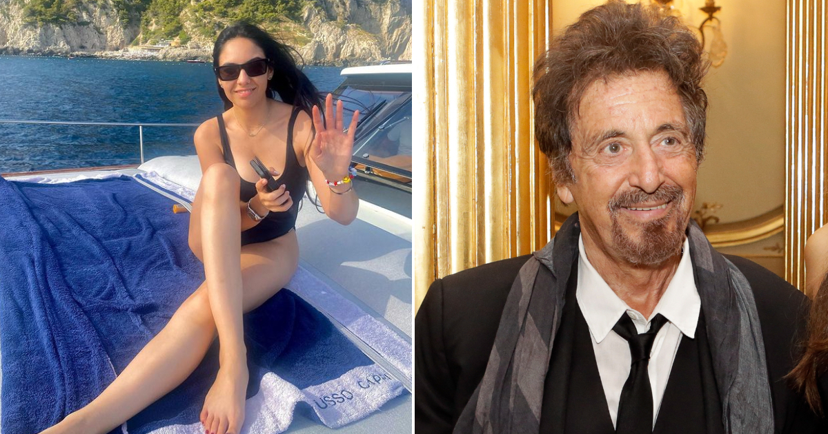 Al Pacino y su pareja Noor Alfallah © Collage Instagram - Noor Alfallah y Wikimedia Commons