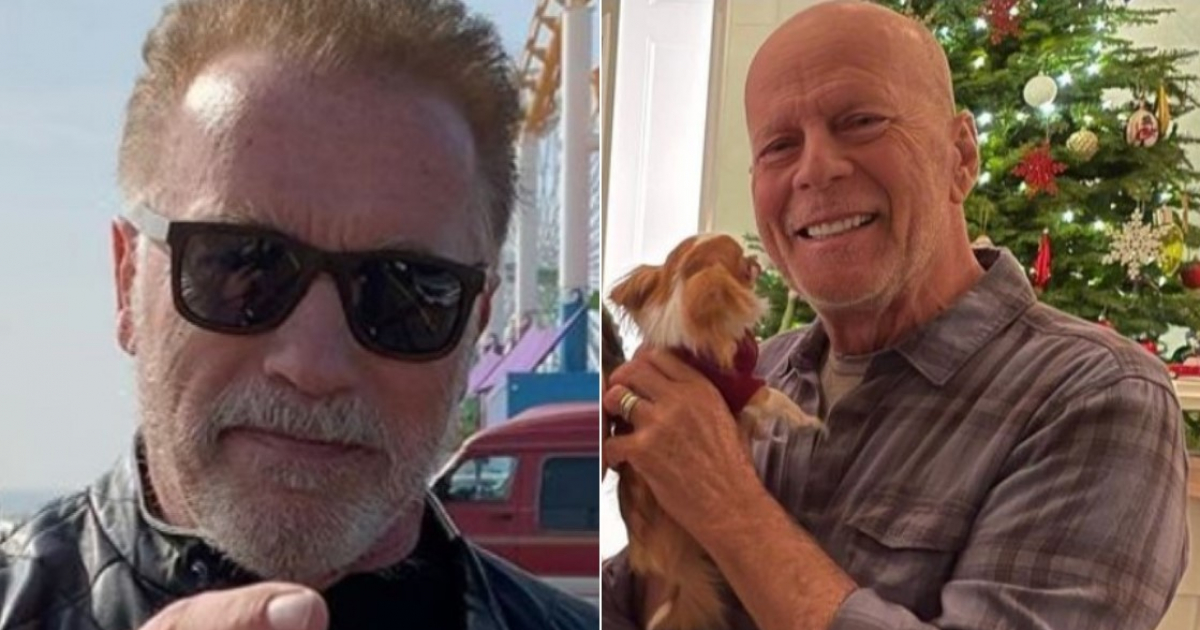 Arnold Schwarzenegger y Bruce Willis © Instagram de Arnold Schwarzenegger y Demi Moore