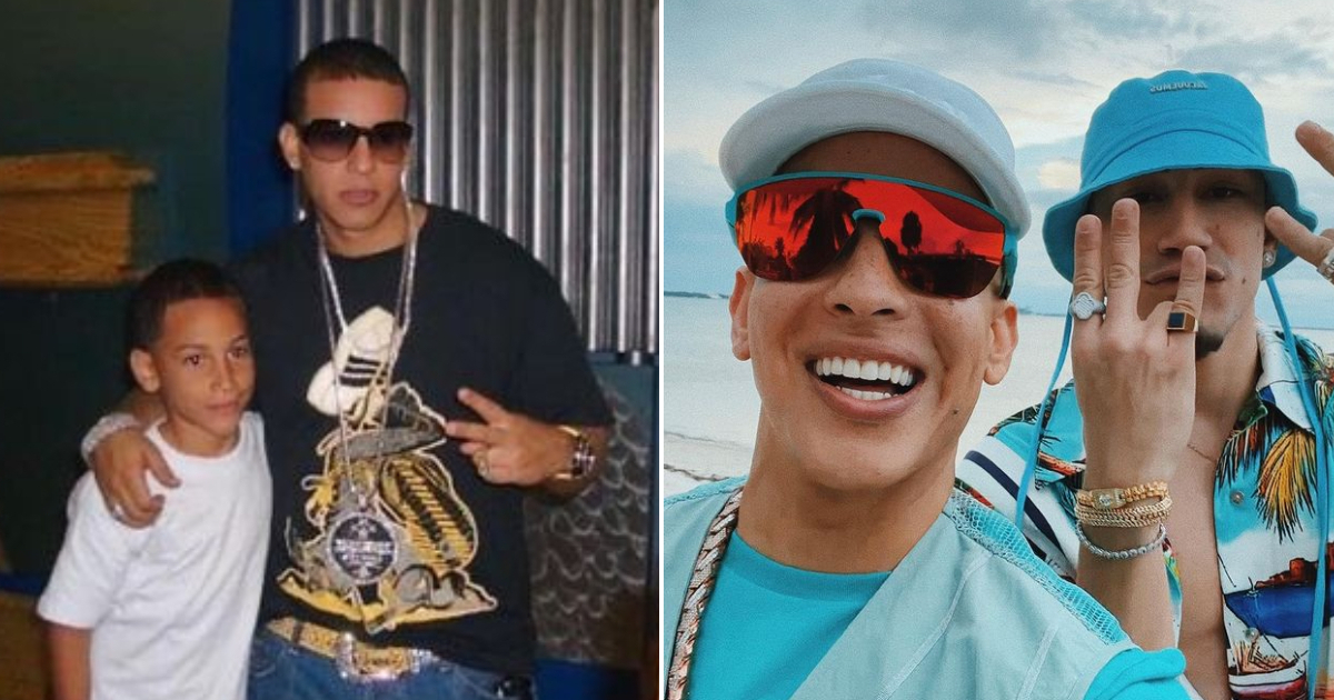 Daddy Yankee y Omar Courtz, hace 15 años y luego en "Beachy" © Instagram / Daddy Yankee
