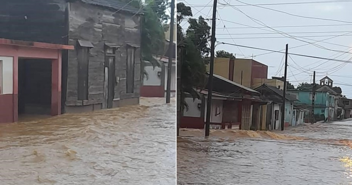 Inundaciones en Niquero © Televisión Serrana / Facebook