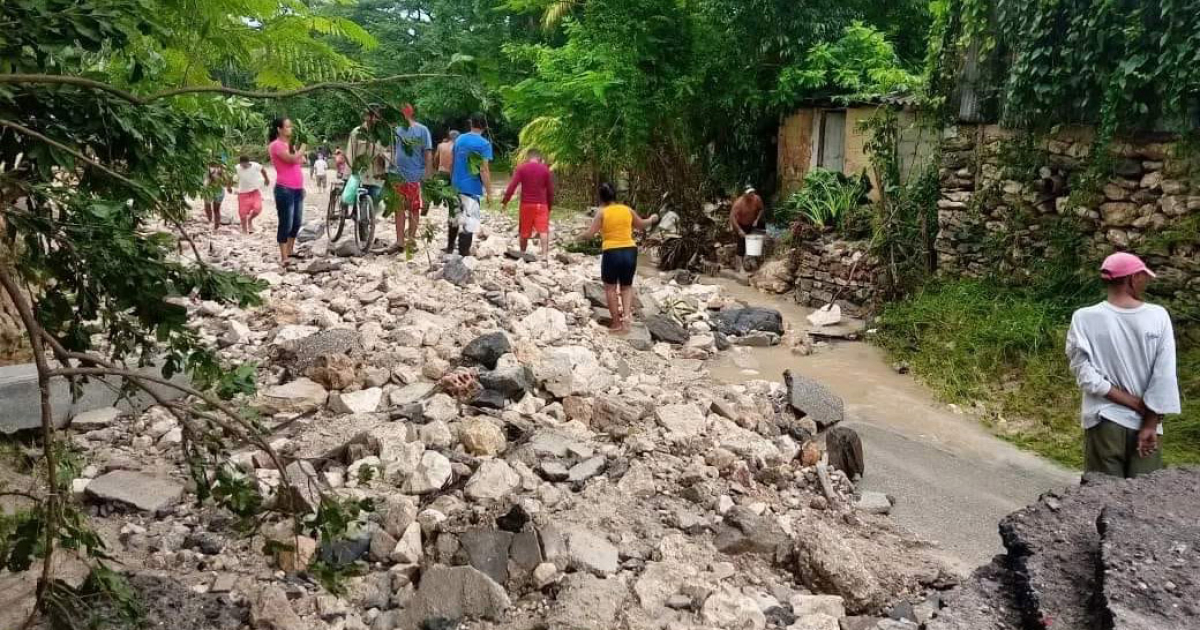 Destrozos provocados por las lluvias en el municipio de Jiguaní © Facebook / CNC TV Granma