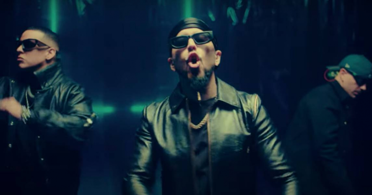 Yandel, Feid y Daddy Yankee © Captura de imagen videoclip "Yankee 150"