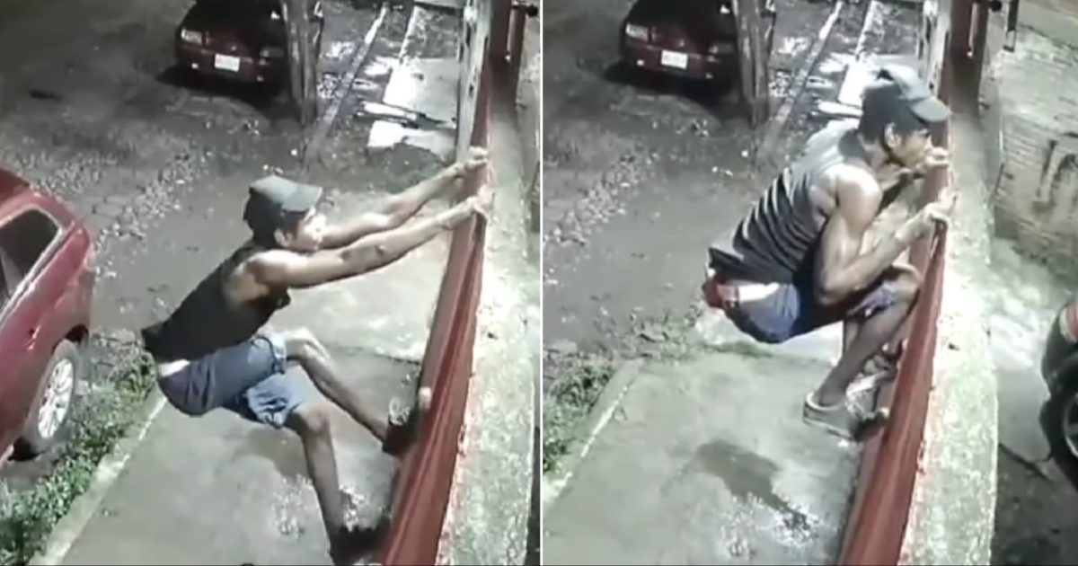 Hombre robando una casa en Tapachula © Captura de video / Diario del Sur