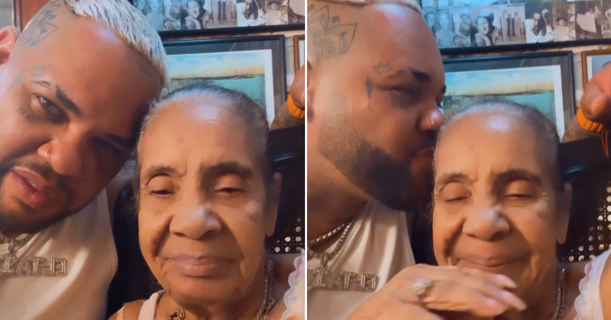 Emotivo momento de El Taiger su abuela © Instagram / El Taiger