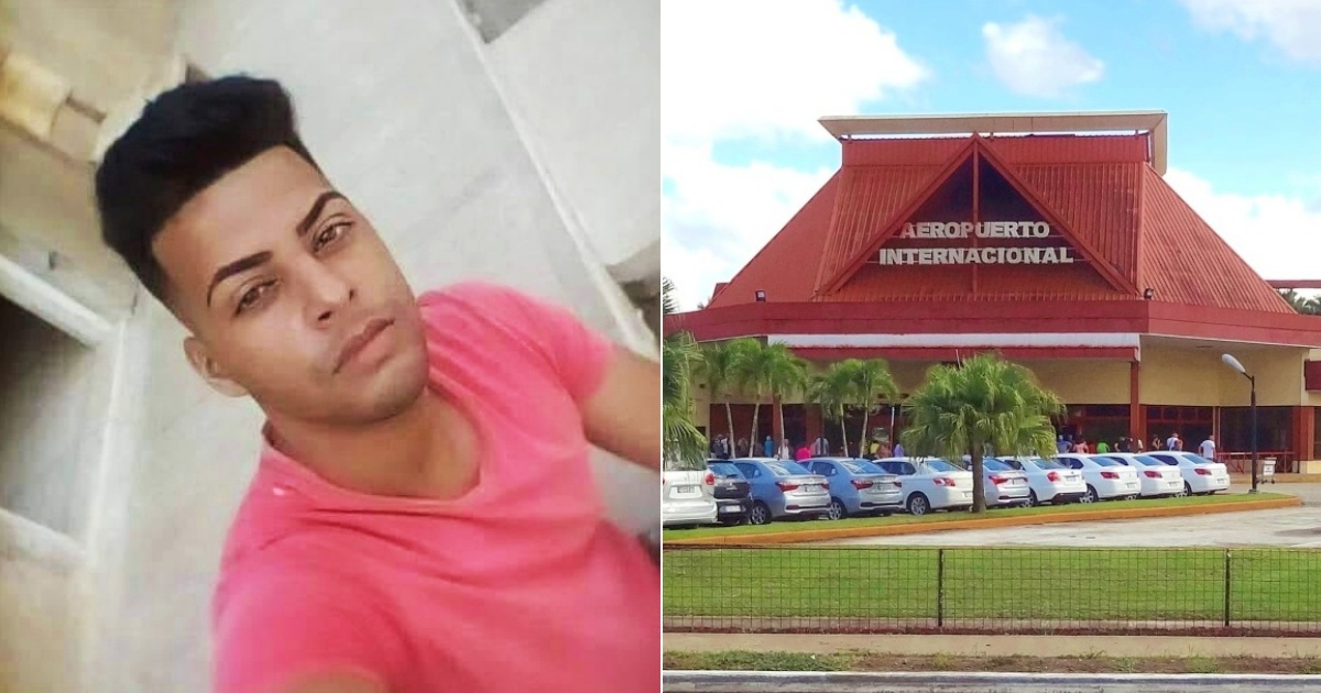 Joven custodio asesinado (i) y Aeropuerto de Camagüey (d) © Collage Facebook/Marice La Divina- Facebook/Hora de Cuba