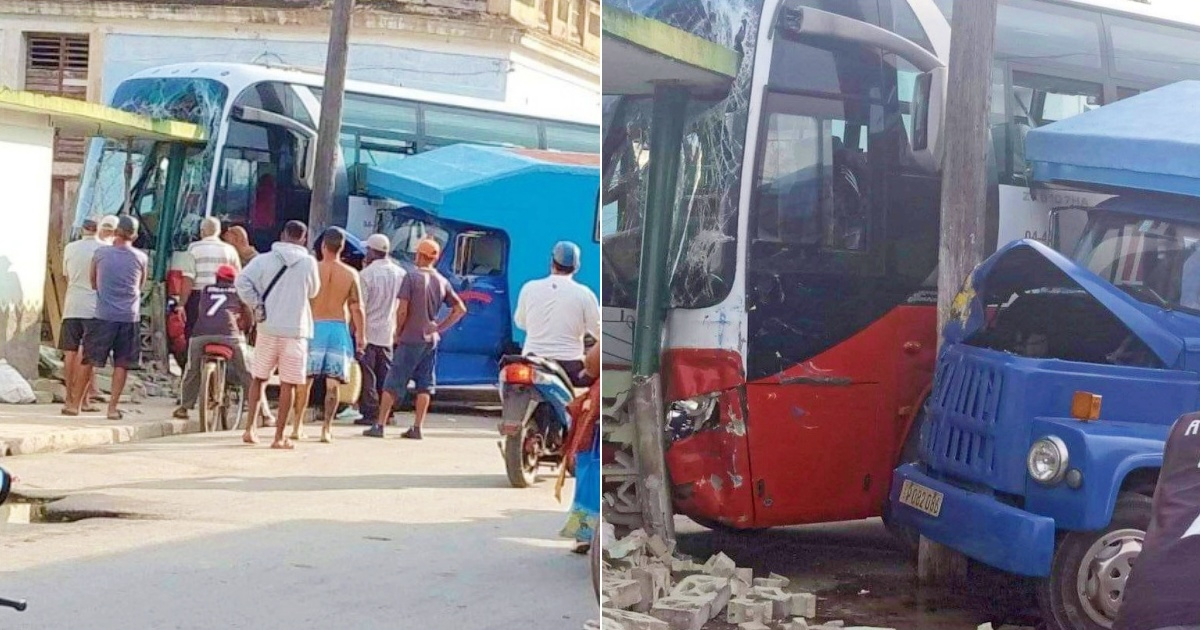 Escena del siniestro © Accidentes Buses & Camiones