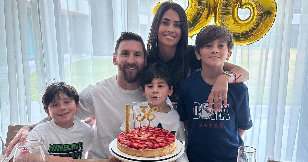 Lionel Messi celebrando su cumpleaños con su familia © Instagram / Antonela Roccuzzo