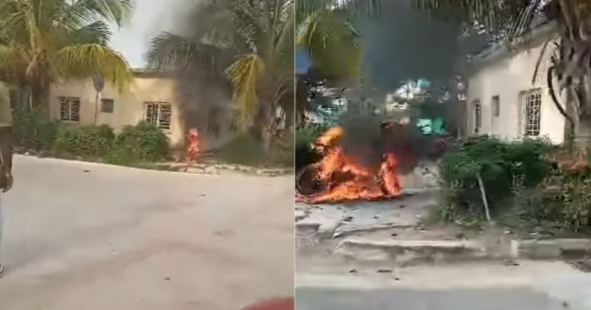 Imagen del incendio © Facebook / ACCIDENTES BUSES & CAMIONES, por más experiencia y menos víctimas