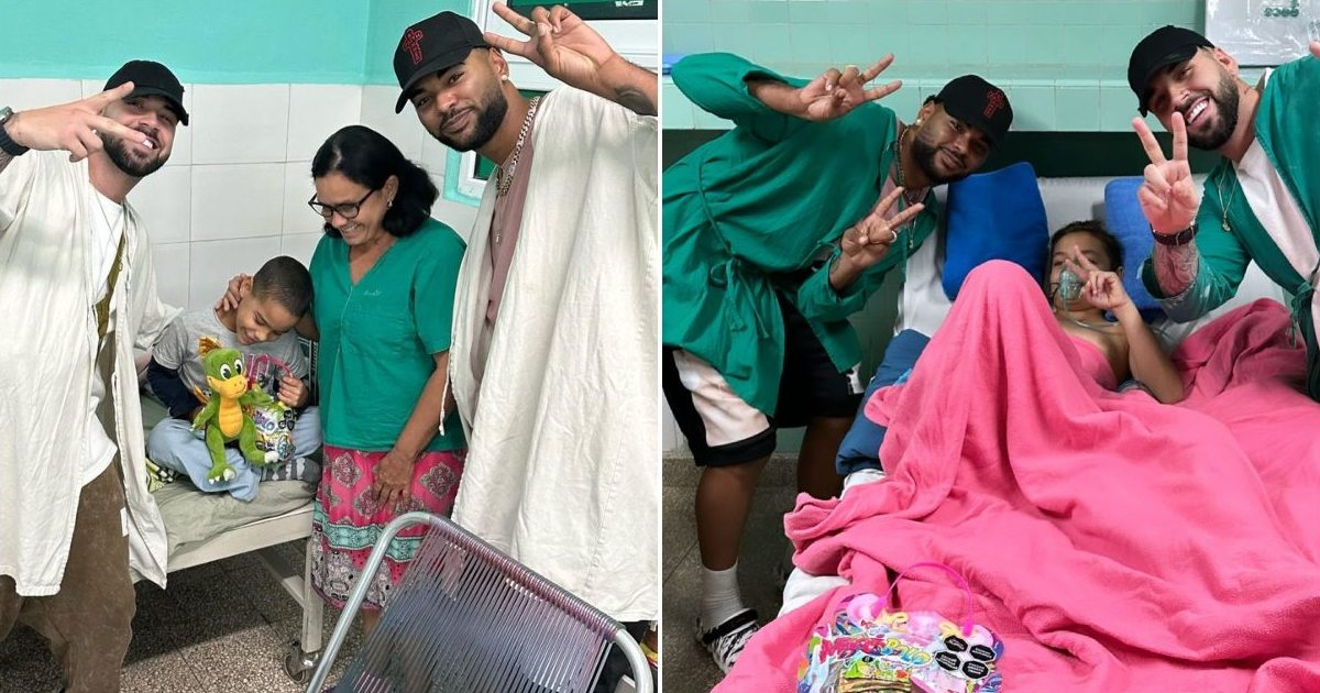 Charly & Johayron visitan a niños en hospital pediátrico © Instagram / Charly & Johayron 