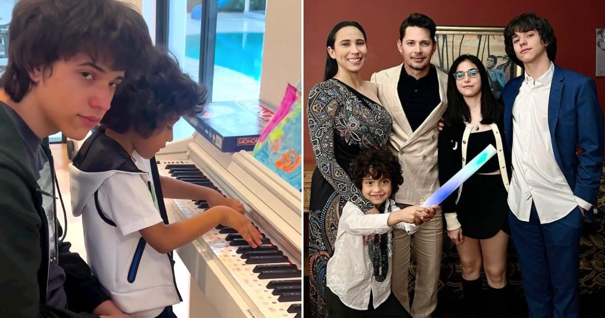 Samuel, hijo menor de Leoni y Yuliet enseña sus aptitudes para el piano © Instagram / Leoni y Yuliet