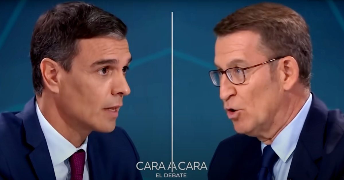 Pedro Sánchez y Alberto Núñez Feijóo © Captura de video YouTube / El País
