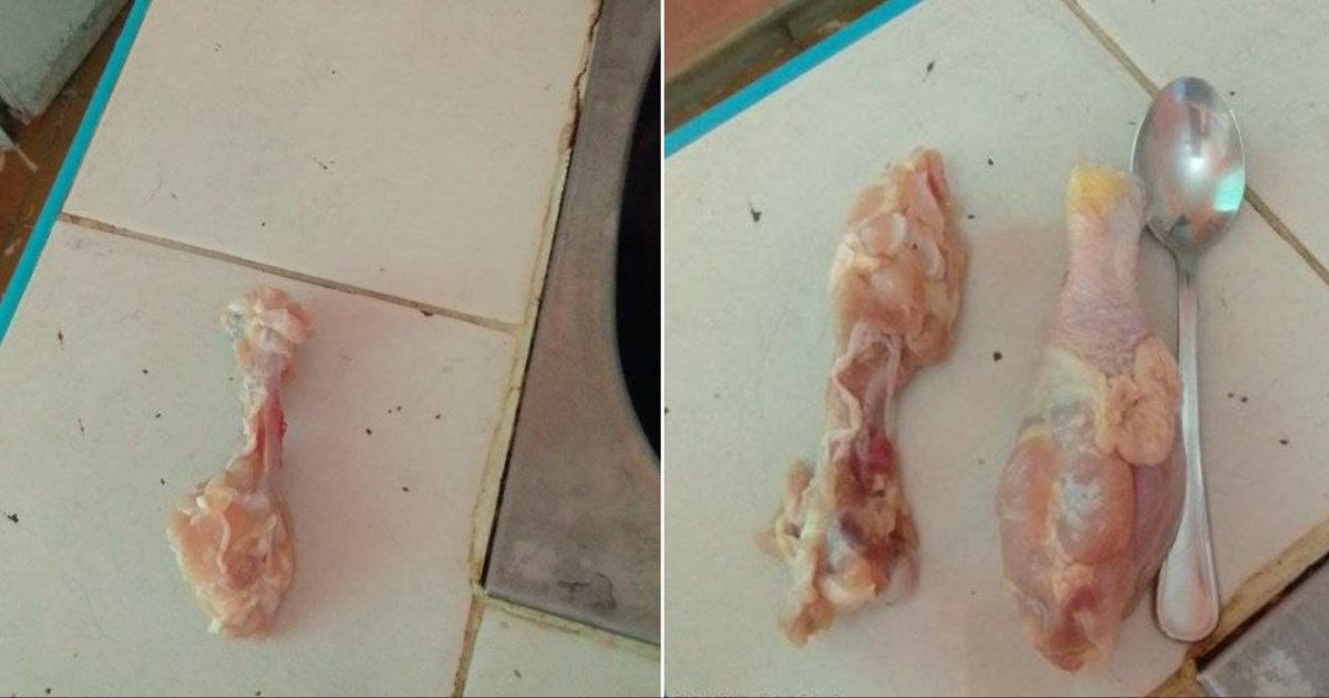 Hueso de pollo sin carne © Facebook / MADRES CUBANAS EN CUBA Y POR EL MUNDO