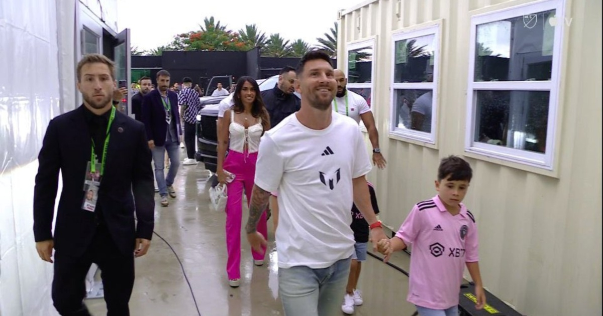 Messi llegando al estadio de Fort Lauderdale © Twitter / Messi Media