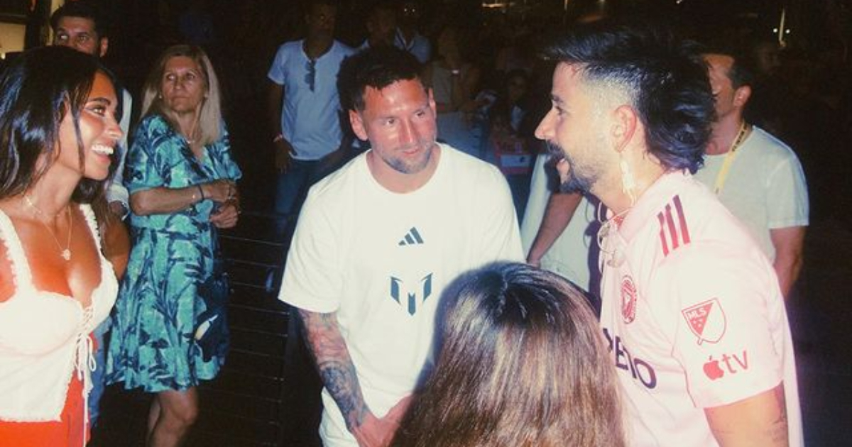 Camilo Echeverry en Miami con Leo Messi y Antonela Roccuzzo © Instagram / Camilo