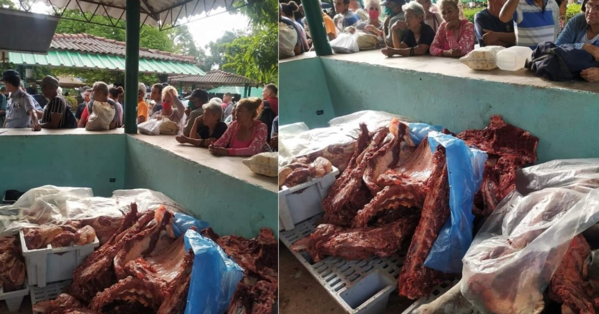 Venta de carne de cuatro toros para la población en Holguín © Facebook / Portal Ciudadano Holguín 