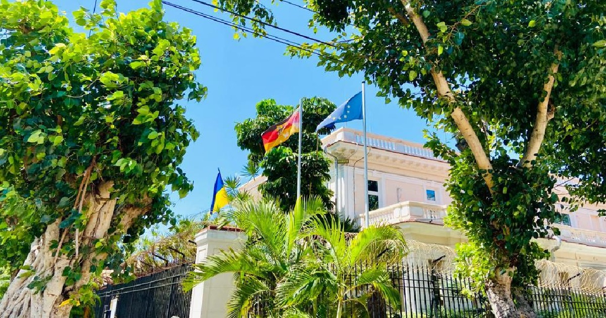 Ediificio de la Embajada de Alemania en La Habana. © Sitio oficial de la Embajada de Alemania.