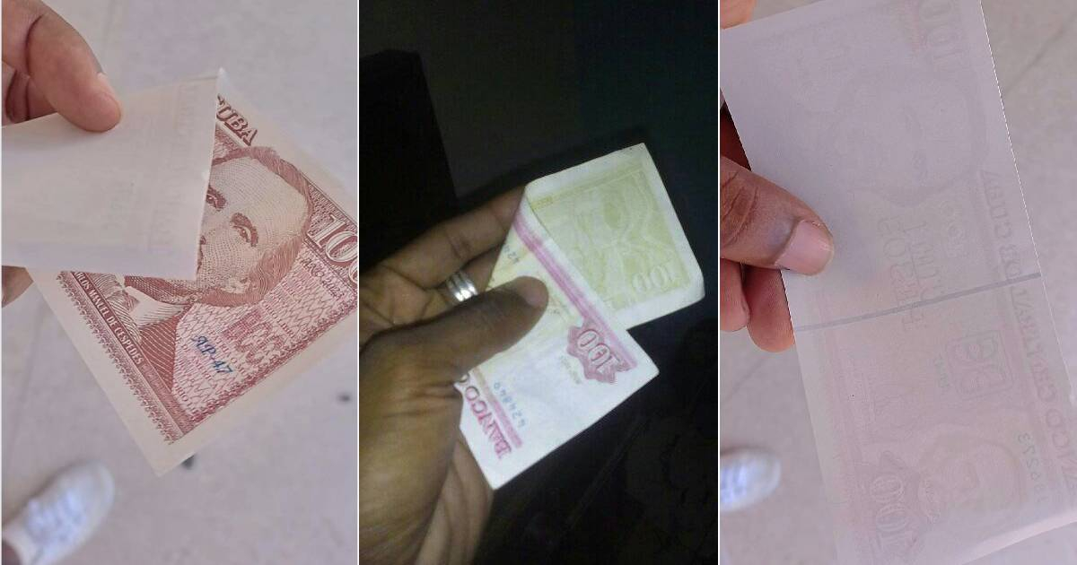 Billetes impresos por una sola cara en Cuba © Facebook / Edmundo Dantés