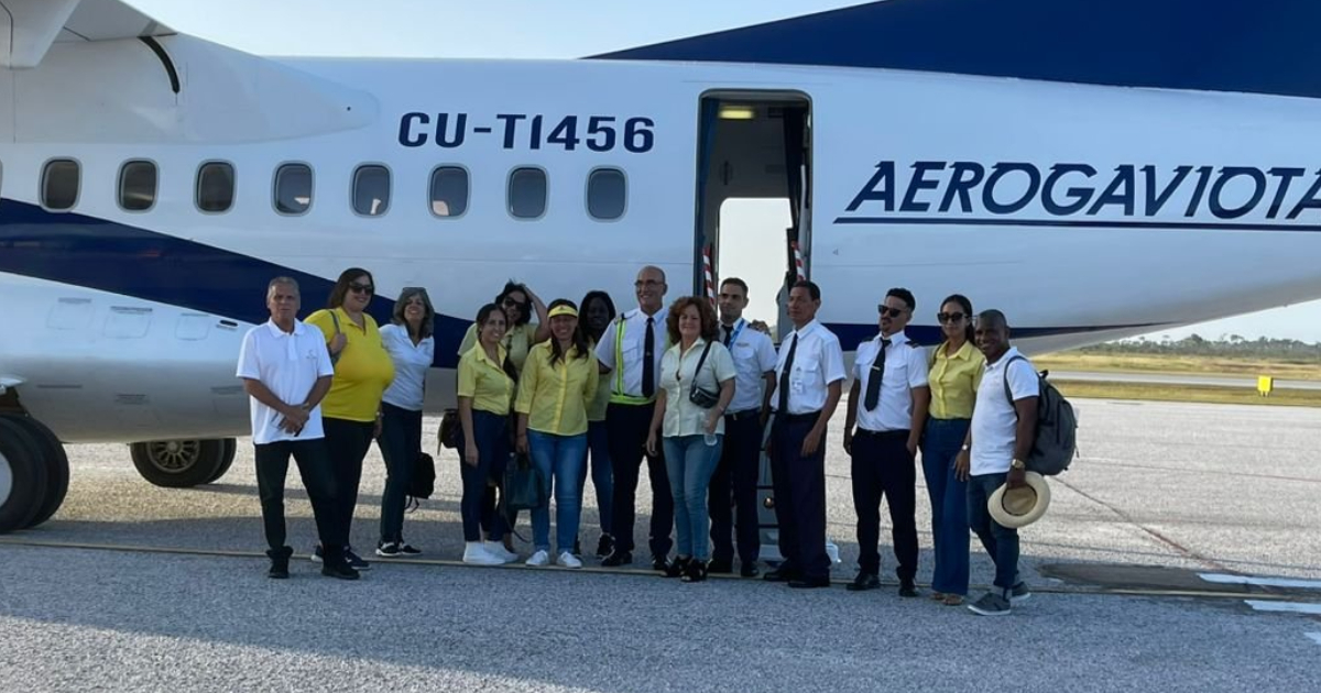 Viaje a la Isla de la Juventud con Cubatur en aerolínea Aerogaviota © Twitter / Grupo Hotelero Gran Caribe