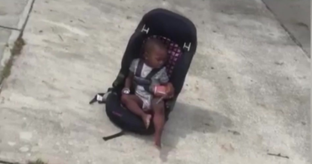 Bebé abandonado © Captura de video / 7 News Miami