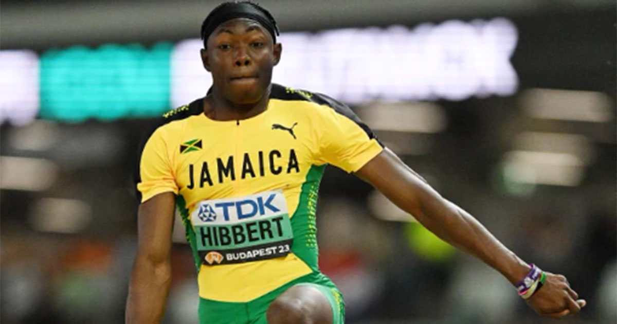 El jamaicano Jaydon Hibbert fue la sensación de las eliminatorias. © @WorldAthletics