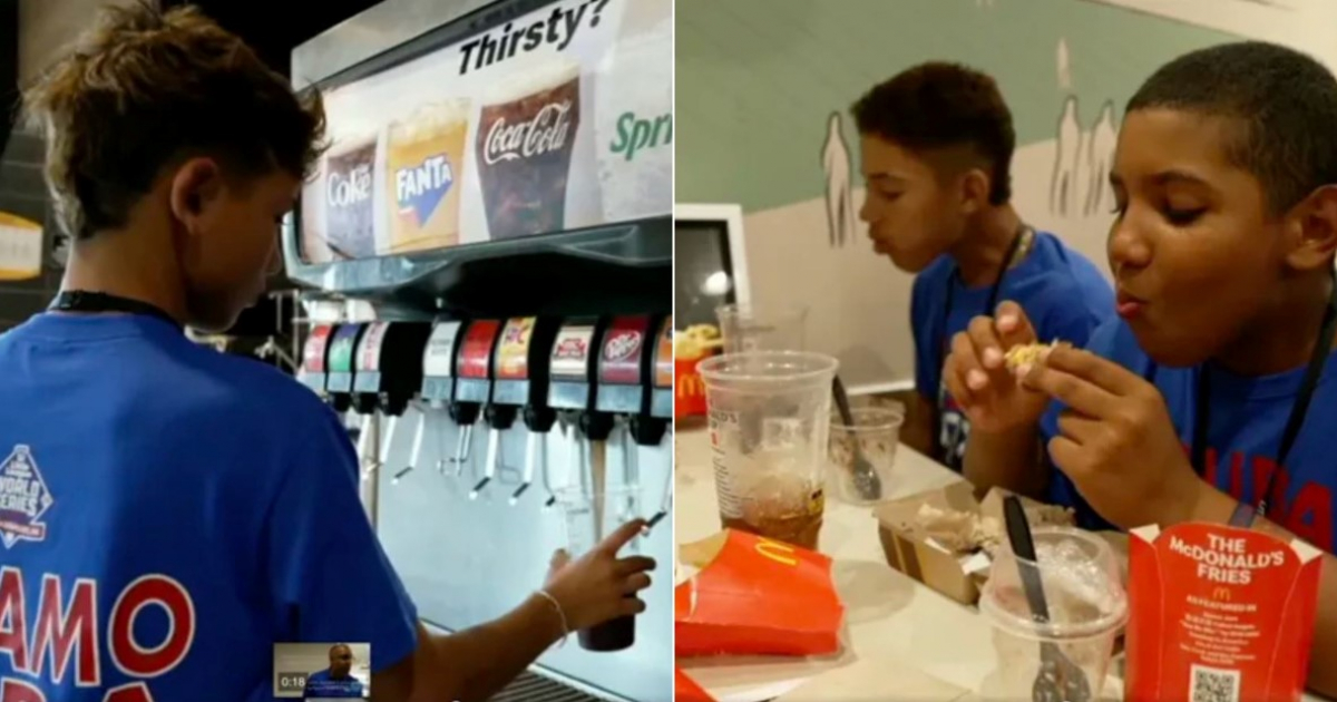 Peloteritos cubanos por primera vez en un McDonald's en EE.UU. © Captura de video de ESPN