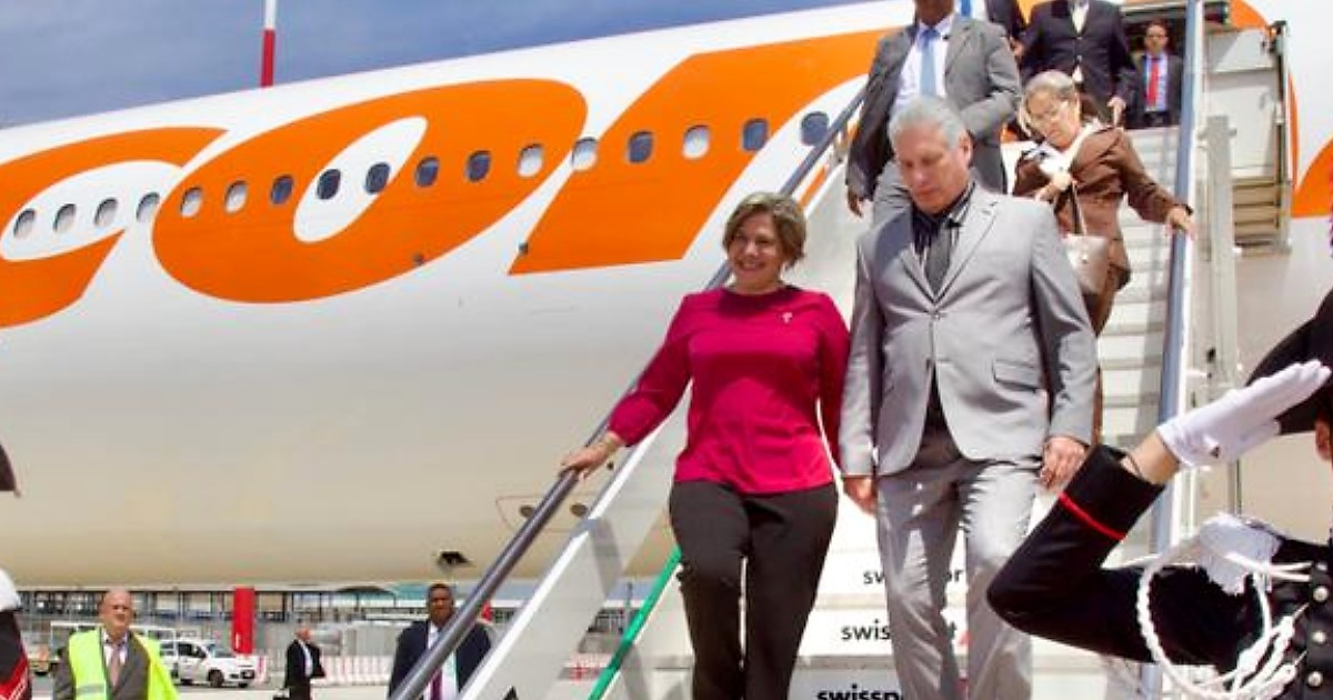 Díaz-Canel y Lis Cuesta llegan a Italia en avión de la venezolana Conviasa (Imagen de referencia) © Presidencia de Cuba