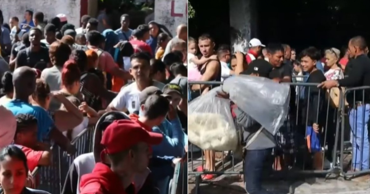 Migrantes cubanos saturan oficinas de asilo en México © Captura de video Facebook / Imagen Noticias con Francisco Zea