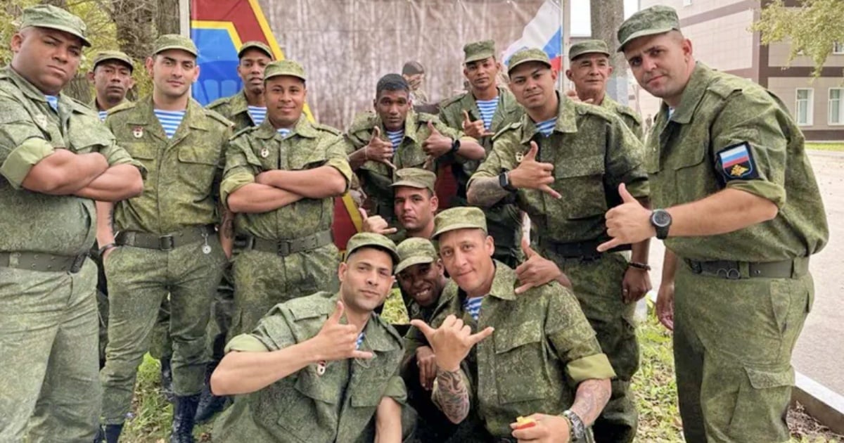 Grupo de mercenarios cubanos reclutados para combatir en la guerra de Ucrania © Alain Paparazzi Cubano