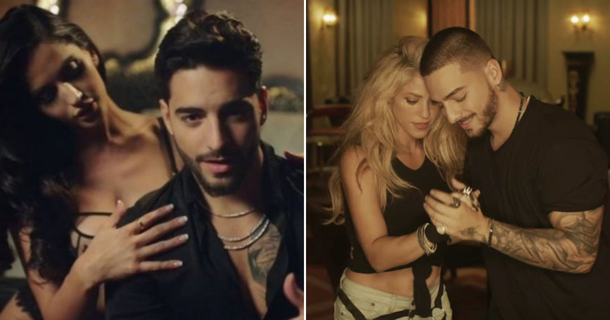 Maluma en el videoclip de "Felices los cuatro" y "Chantaje", con Shakira © Youtube / Maluma, Shakira