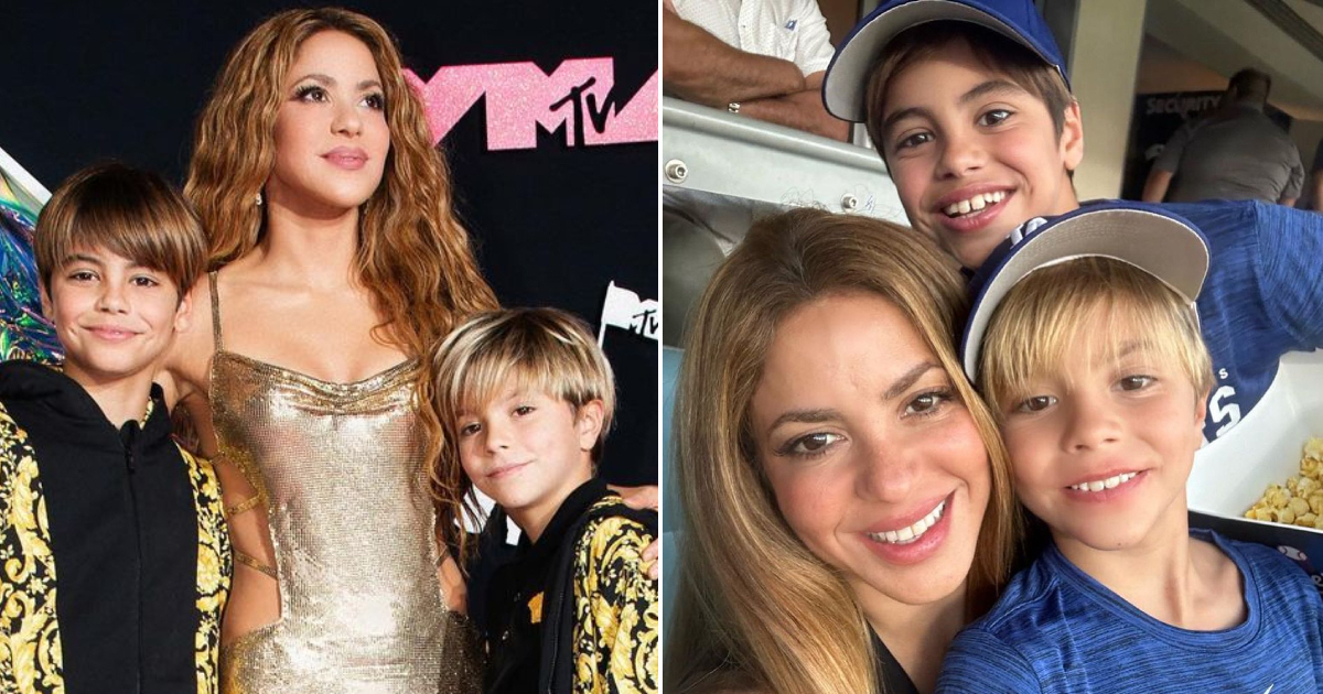 Shakira con sus hijos Milan y Sasha © Instagram / Shakira