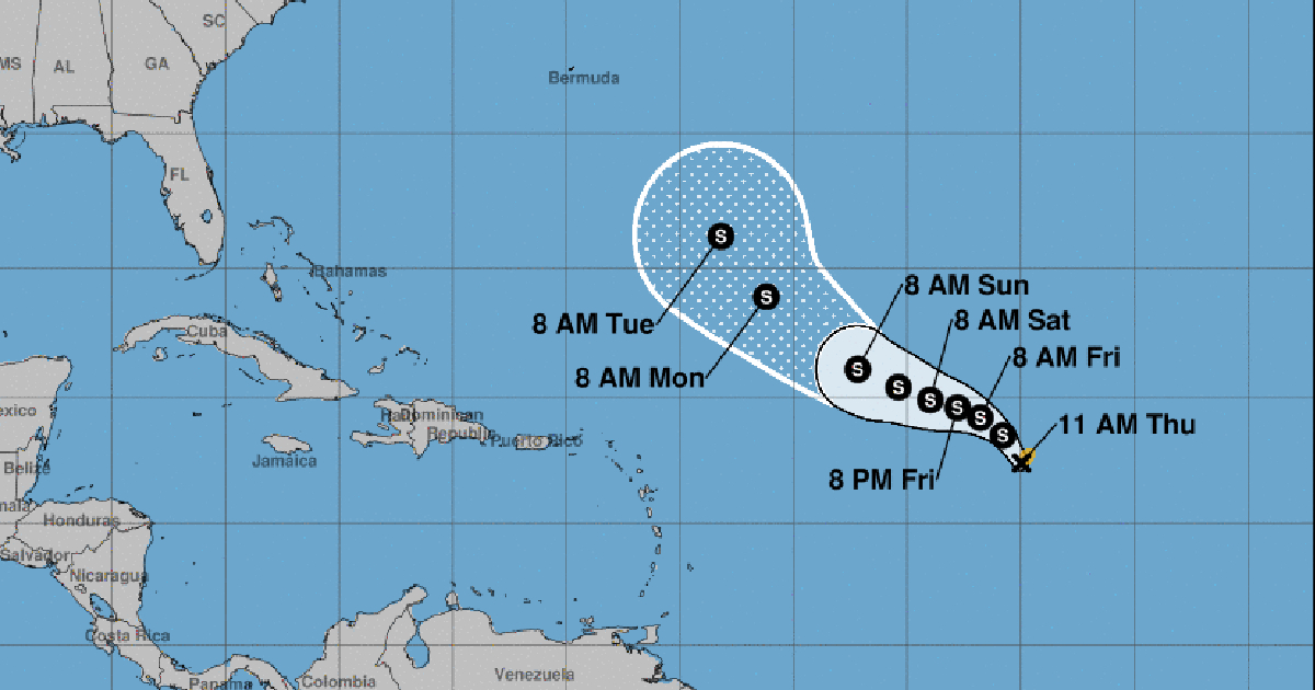 Trayectoria de la tormenta tropical Rina © Centro Nacional de Huracanes de EE.UU. (NHC)