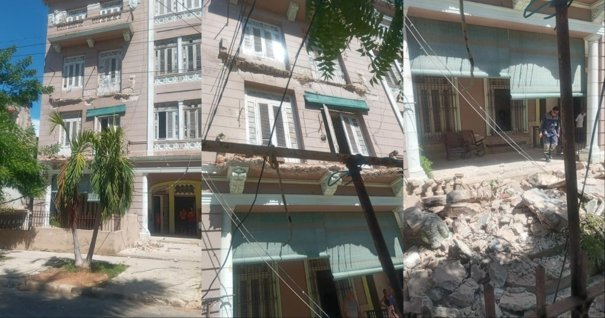Building balconies collapsed in Vedado