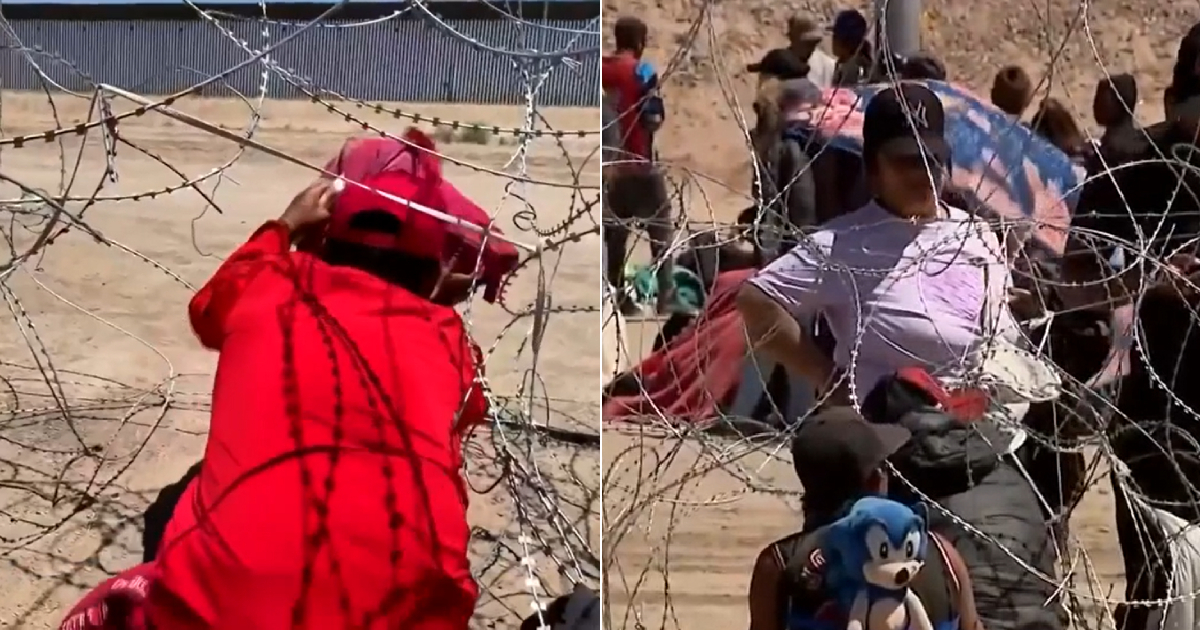 Migrantes en la frontera EE.UU.-México © Captura de Youtube/Telemundo 51