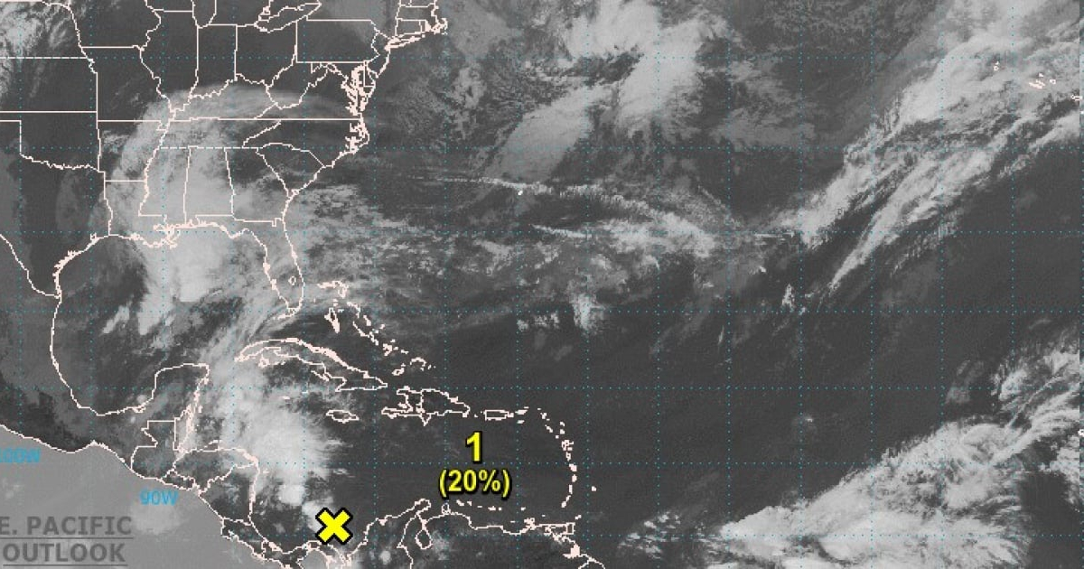 Gráfica de la previsión meteorológica en el Caribe © nhc.noaa.gov