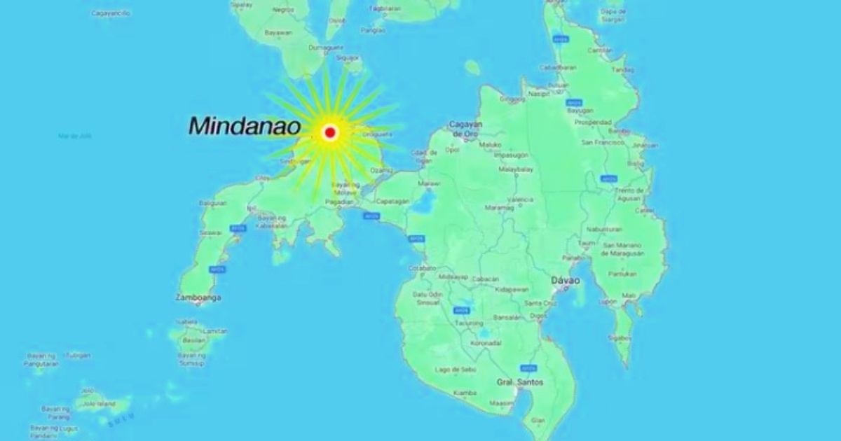 Epicentro del temblor de tierra en Filipinas © Twitter/USGS Earthquakes