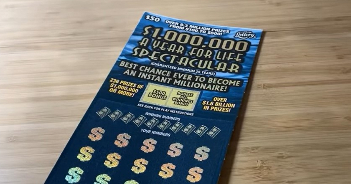 Boleto de $1,000,000 A YEAR FOR LIFE (Imagen de referencia) © Captura de video de YouTube de Hazte rico o muere rascándote