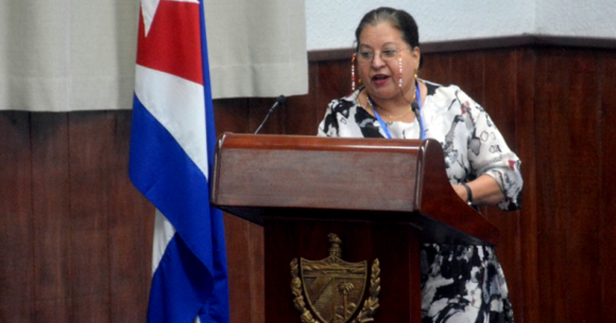 La secretaria general de la FMC, Teresa Amarelle Boué © Cubadebate / Estudios Revolución