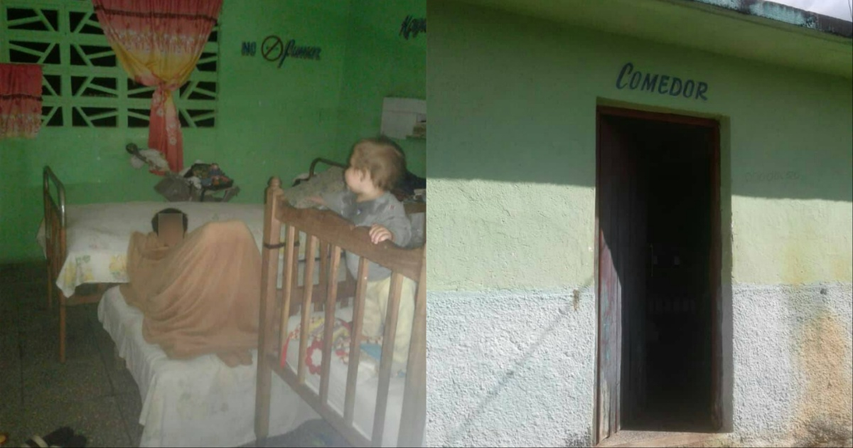 Madre cubana vive junto a sus cuatro hijos en un local estatal © Facebook / Revolico Cifuentes
