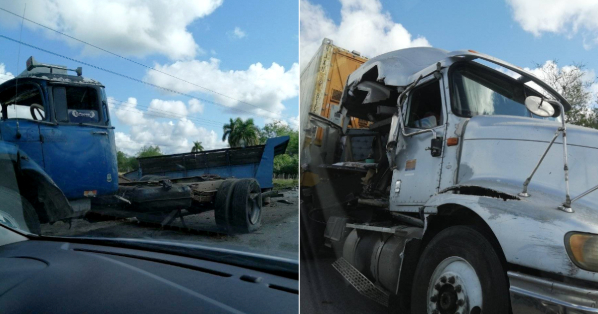 Imágenes del accidente © Facebook / Accidente Buses & Camiones