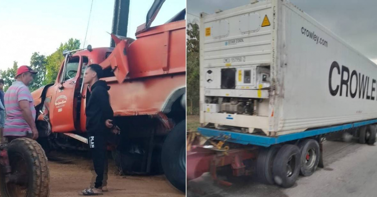 Camión y rastra chocan en Ciego de Ávila © Facebook Accidentes de Buses y Camiones / Facebook Francisco Llera