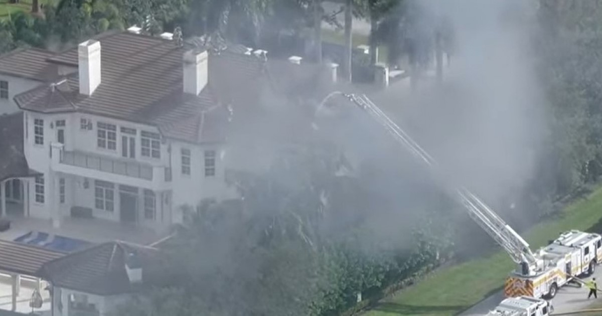 Bomberos sofocan incendio en la mansión de Tyreek Hill © Captura de video de YouTube de WPLG Local 10