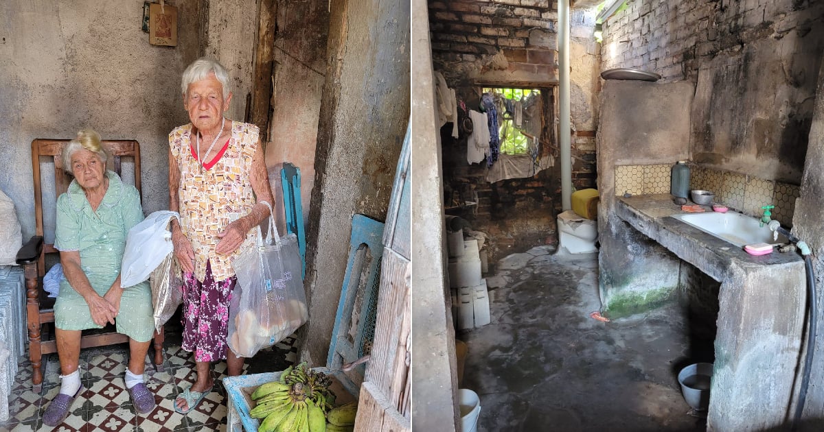 Ancianas cubana Migdalia y Manda en su casa © Facebook/Caridad Pérez Paz