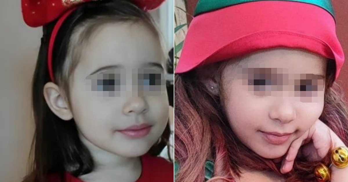 Marina, niña cubana ingresada en México © Collage redes sociales