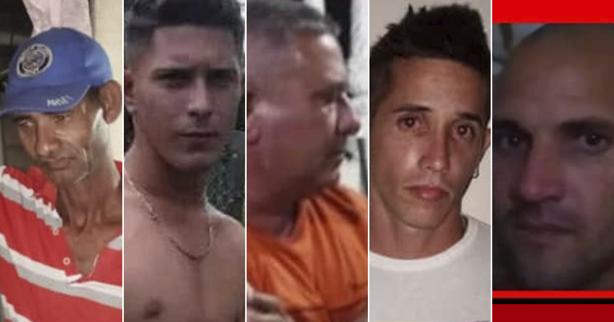Los cinco hombres detenidos en Villa Clara © Facebook/Fuerza del Pueblo 