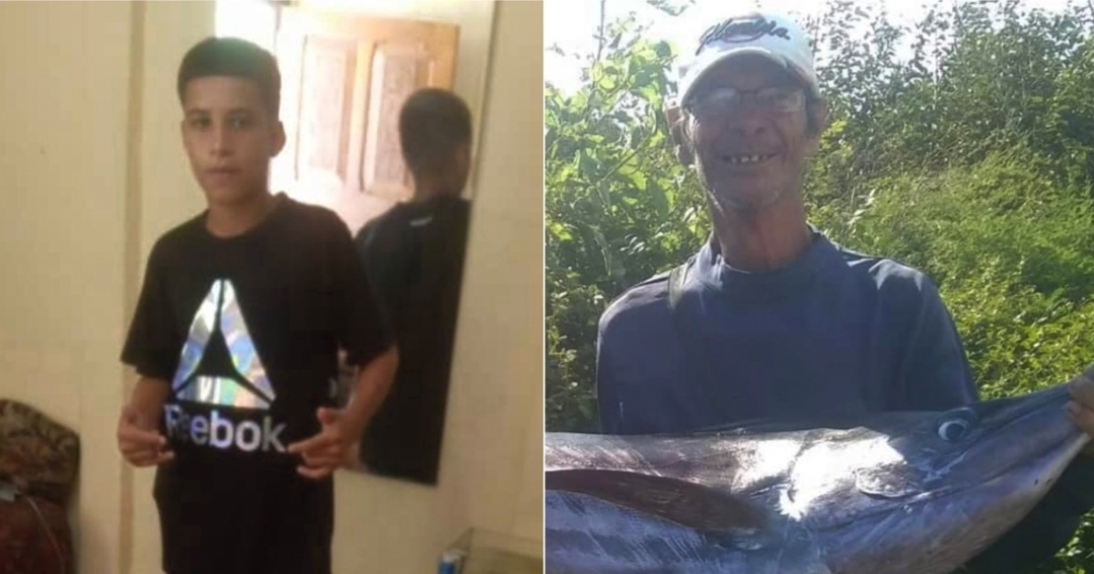 Niño desaparecido (i) y Pescador que acompañaba al menor (d) © Collage redes sociales